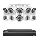 16 Channel 4K PoE Bullet & PTZ Security Camera System, 8MP Outdoor PoE IP Cameras, Pan & Tilt, ONVIF Supported NVR, Two-Way Audio, Smart Human/Vehicle Detection(4x PT Cameras+6x IP Cameras)